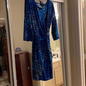 Anne Klein 3/4 sleeve dress with sash belt